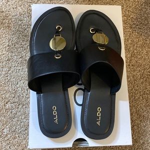 Black and gold sandals Aldo